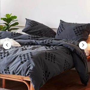 3 Piece Tufted Cotton King Oversized Duvet Cover set, Boho Bedding
